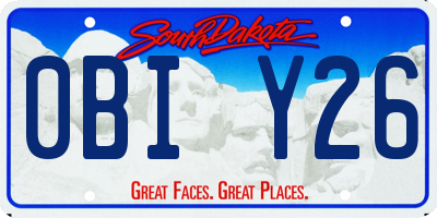 SD license plate 0BIY26