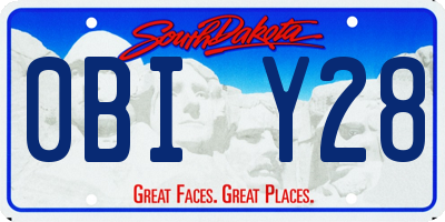 SD license plate 0BIY28