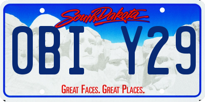 SD license plate 0BIY29