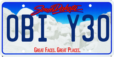 SD license plate 0BIY30