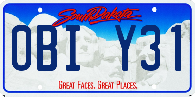 SD license plate 0BIY31