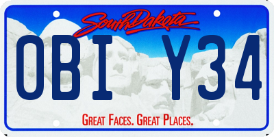 SD license plate 0BIY34