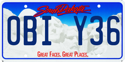 SD license plate 0BIY36
