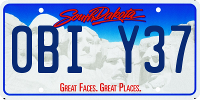 SD license plate 0BIY37