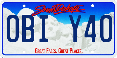 SD license plate 0BIY40