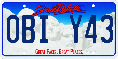 SD license plate 0BIY43