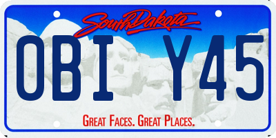 SD license plate 0BIY45
