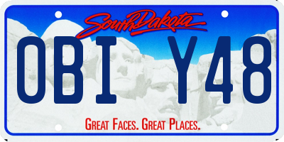 SD license plate 0BIY48