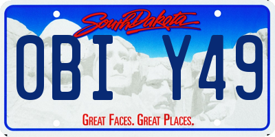 SD license plate 0BIY49
