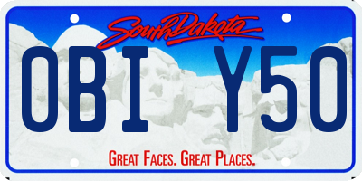 SD license plate 0BIY50