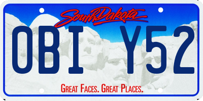 SD license plate 0BIY52