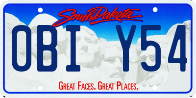 SD license plate 0BIY54