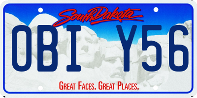 SD license plate 0BIY56