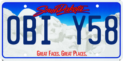 SD license plate 0BIY58