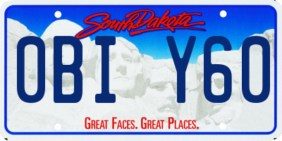 SD license plate 0BIY60