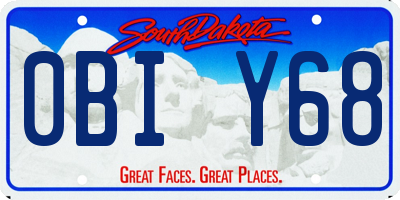 SD license plate 0BIY68