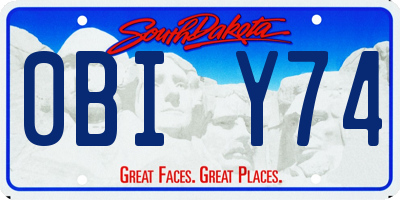 SD license plate 0BIY74