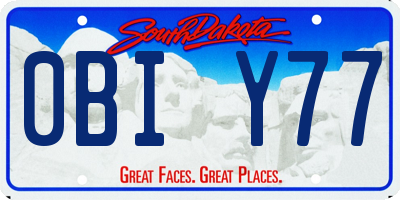 SD license plate 0BIY77