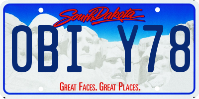 SD license plate 0BIY78