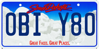 SD license plate 0BIY80