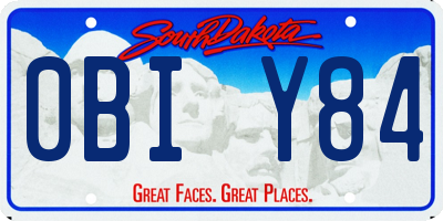SD license plate 0BIY84