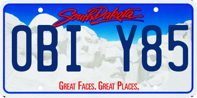 SD license plate 0BIY85