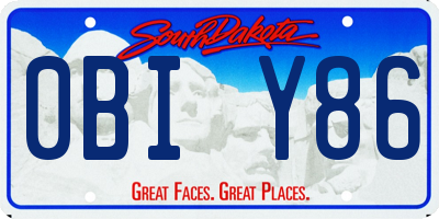 SD license plate 0BIY86