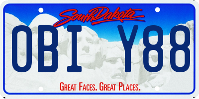 SD license plate 0BIY88