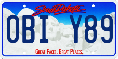 SD license plate 0BIY89