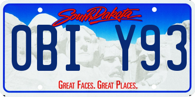 SD license plate 0BIY93