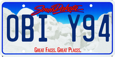 SD license plate 0BIY94