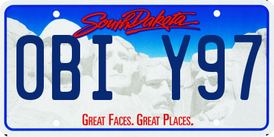 SD license plate 0BIY97