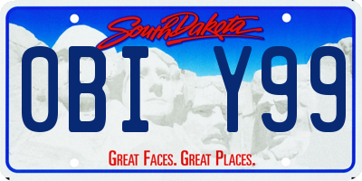 SD license plate 0BIY99