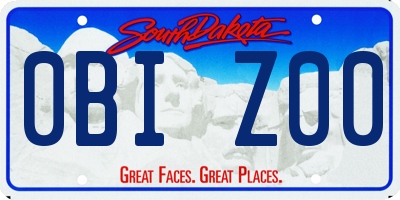 SD license plate 0BIZ00