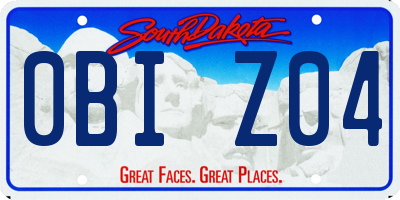 SD license plate 0BIZ04