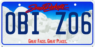 SD license plate 0BIZ06