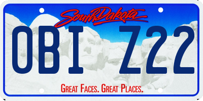 SD license plate 0BIZ22