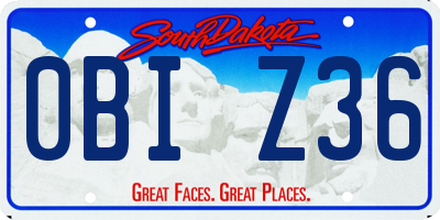 SD license plate 0BIZ36