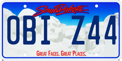 SD license plate 0BIZ44