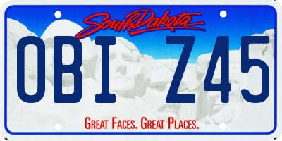 SD license plate 0BIZ45