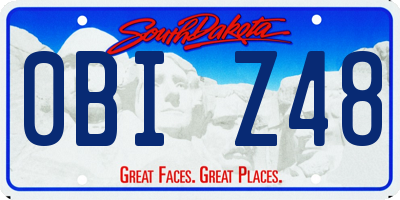 SD license plate 0BIZ48