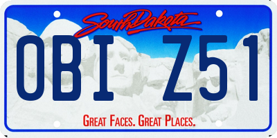 SD license plate 0BIZ51