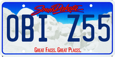 SD license plate 0BIZ55