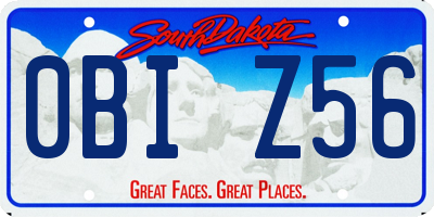 SD license plate 0BIZ56