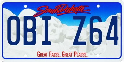 SD license plate 0BIZ64