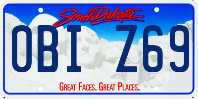 SD license plate 0BIZ69