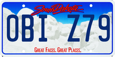 SD license plate 0BIZ79