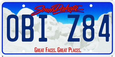 SD license plate 0BIZ84