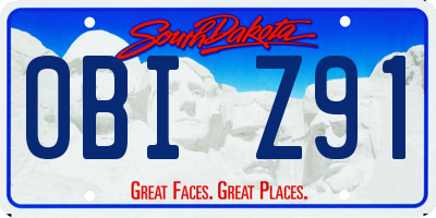 SD license plate 0BIZ91