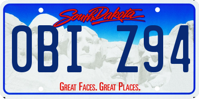 SD license plate 0BIZ94